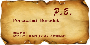 Porcsalmi Benedek névjegykártya